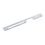 Zinc-coated escutcheon plate flat, long, notched