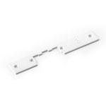 White escutcheon plate flat, short