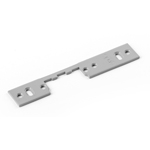 Escutcheon plate with slotted holes, flat, short, left